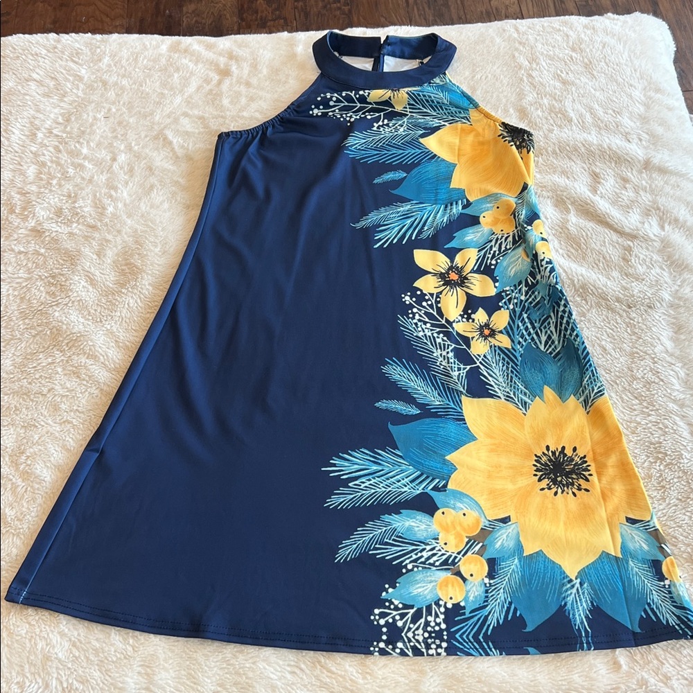 Women's Tiaford Boho Sleeveless Halter Summer Floral Dress - (Size S) NWOT - Picture 4 of 9